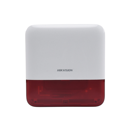 (AX PRO) Sirena Inalámbrica con Estrobo Rojo para Exterior IP65 / 110 dB