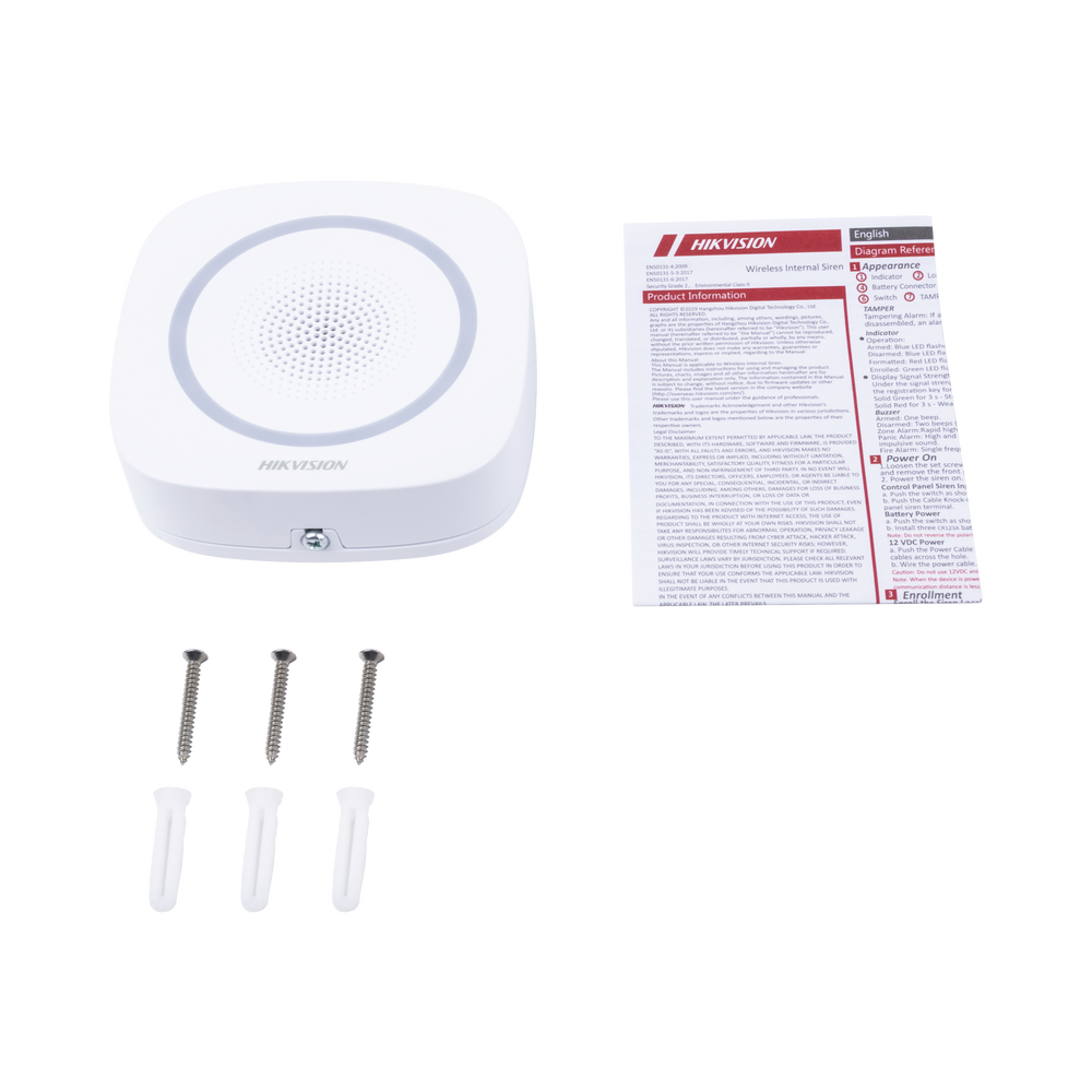 (AX HUB) Sirena Inalámbrica Interior para panel de alarma HIKVISION / 110 dB