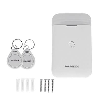 (AX PRO) Lector de Tag Inalámbrico HIKVISION /  Permite Armar y Desarmar / Incluye 2 Tag DS-PT-M1