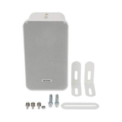 Altavoz Tipo Columna | 20 Watts | 100 V | Rejilla de Metal | Color Blanco | Montaje en L | Exterior IP66