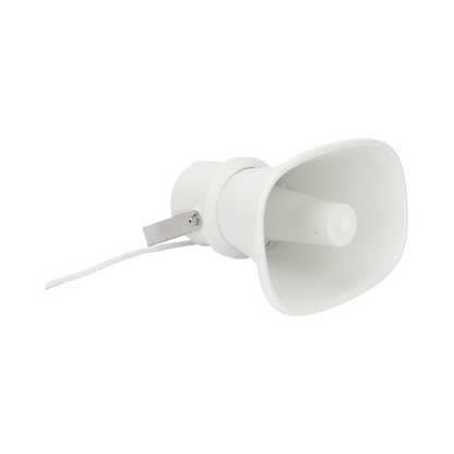 Bocina (Altavoz IP ) | Tipo Trompeta | 25 Watts | 24VCD | Exterior IP67 | Metal | Entrada de alarma | Voceo en tiempo real | Calendarización de audios | Síntesis de Voz (TTS)
