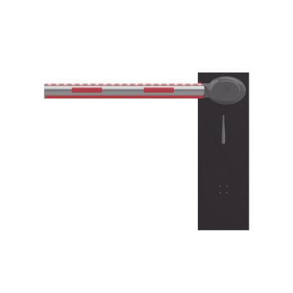Barrera Vehicular DERECHA / Brazo Iluminado Rojo/Verde de 4 mts Incluido  / 3 Seg para Apertura / Cierre Automático con Tiempo Configurable / 5,000,000 MCBF / Compatible con Cualquier Control de Acceso