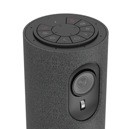 Cámara de Videoconferencia Portátil / Resolución de 2 Megapixel (Full HD) / 4 Micrófonos / Altavoz 5 W / Conexión USB / Control Remoto / Plug and Play  / Movimiento PTZ