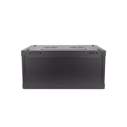 Gabinete para Montaje en Pared - Piso / Puerta de Cristal Templado / Cuerpo Fijo / 4 Unidades de Rack / 19" / Fabricado en Acero