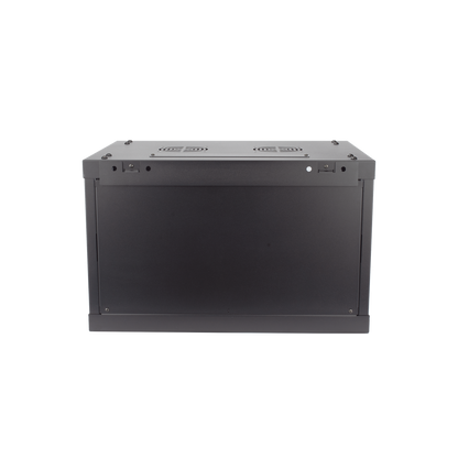 Gabinete para Montaje en Pared - Piso / Puerta de Cristal Templado / Cuerpo Fijo / 6 Unidades de Rack / 19" / Fabricado en Acero