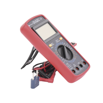KIT Multímetro Digital DT9205A 600 Vcc /  Vca  CATII,  con Pantalla LCD. Incluye Batería ER-9V de 9V
