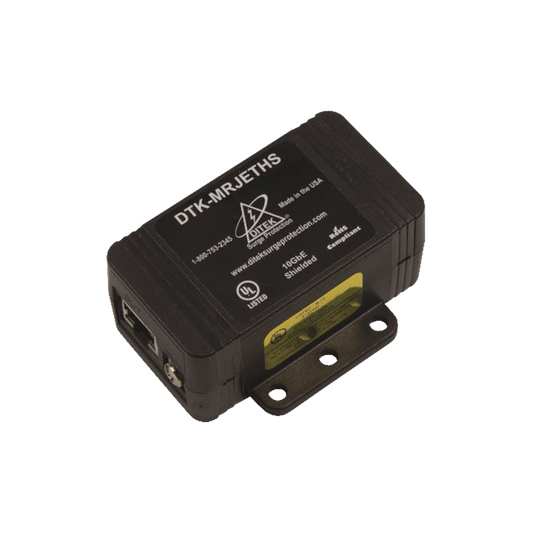 Protector de un solo canal 10GbE para sistemas de CCTV , Ideal para protección de cableado categoría CAT5e, CAT6 y CAT6A.