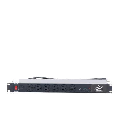 Protector Contra Sobretensiones de 120 VCA, 15 A, 12 Salidas, Montaje en Rack 1U, Servidores Montados en Rack, Sistemas de Voz, Controladores, Equipos de Video Vigilancia