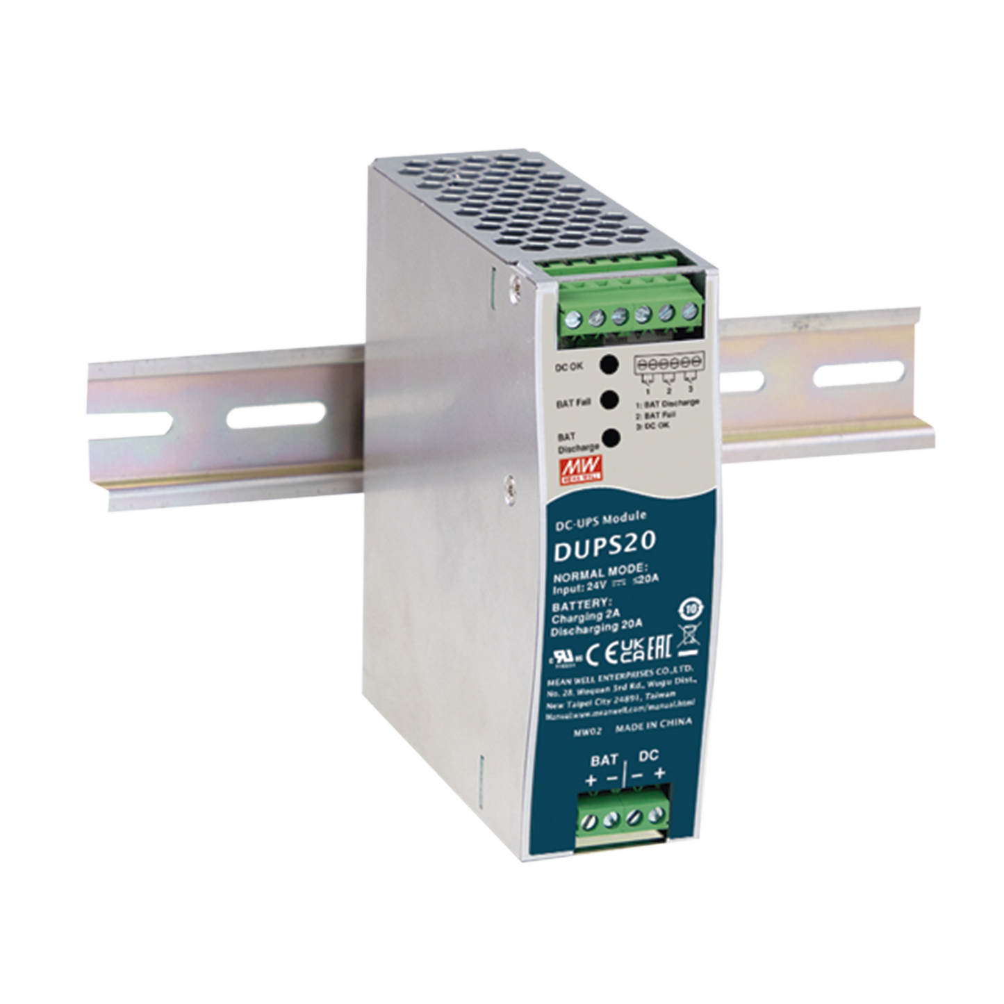 UPS PARA CD / 24VCD 20A / RIEL DIN / PARA BATERÍAS DE 4 A 135 AH