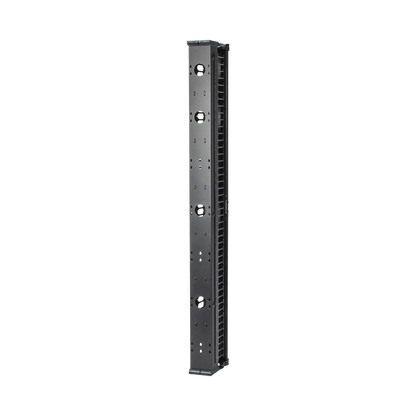 Organizador Vertical CableTek, Doble (Frontal y Posterior), Para Rack Abierto de 45 Unidades, 6 in de Ancho, Color Negro