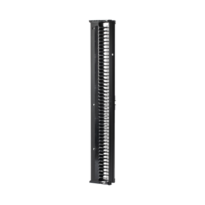 Organizador Vertical CableTek, Doble (Frontal y Posterior), Para Rack Abierto de 45 Unidades, 6 in de Ancho, Color Negro