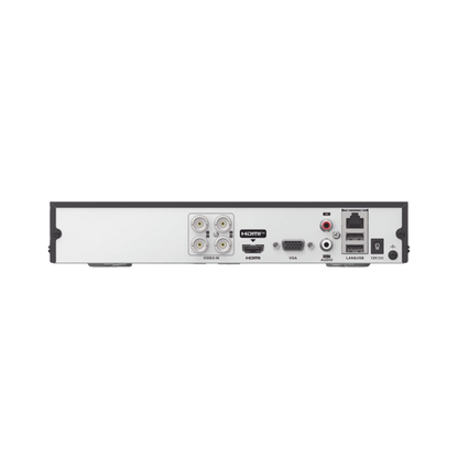 [Audio Bidireccional] DVR 4 Canales TurboHD + 1 Canal IP / 2 Megapixel (1080p) Lite / Acusense Lite (Evita Falsas Alarmas) / Audio por Coaxitron / 1 Bahia de Disco Duro / H.265+ / Salida de Vídeo Full HD