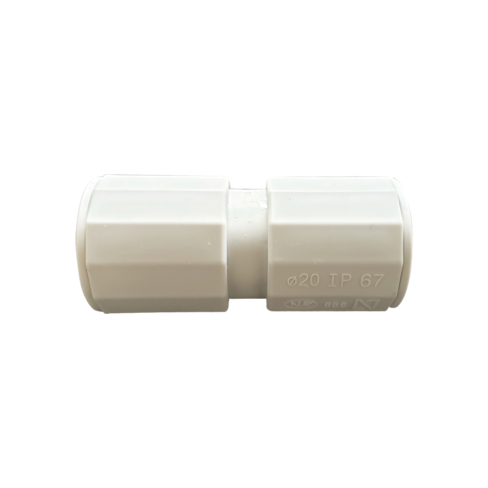 Manguito / Cople Morbidx IP67 libre de halógenos para unir tubería rígida de 16 mm (5/8") permite una instalación hermética no necesita pegamento