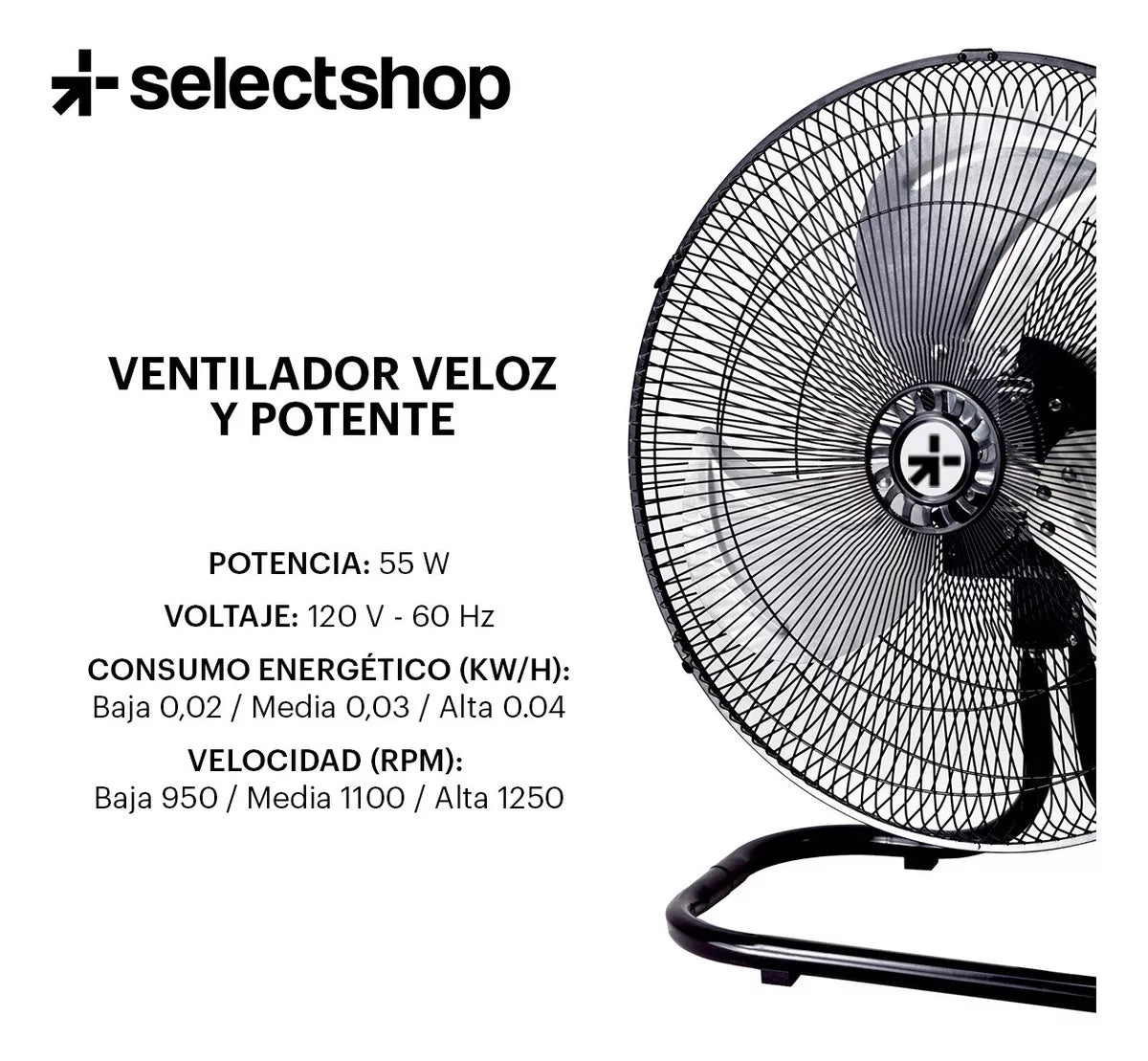 Ventilador 3 En 1 220V de 3 velocidades 45cm