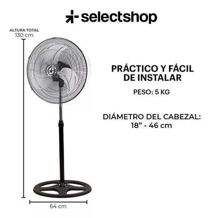 Ventilador 3 En 1 220V de 3 velocidades 45cm