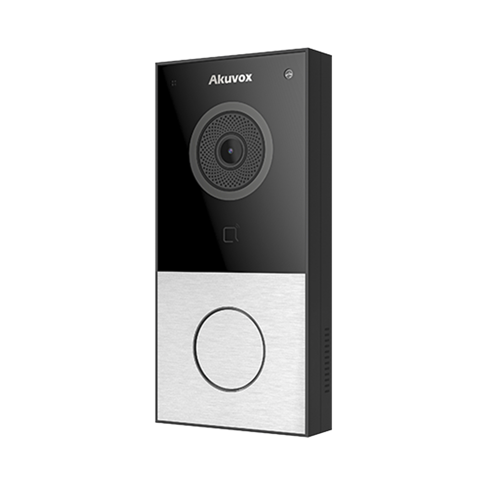DOORBELL / WIFI / 100% en la Nube / POE / Bluetooth / NFC / Lector de Tarjetas MIFARE / Notificación en APP /  Llamada Telefónica / SIP / ONVIF / IP65 / Cámara 2 MP / Botón con Iluminación / Control de 1 Puerta