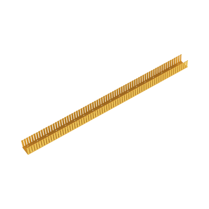 Canaleta Ranurada de PVC sin Tapa, Fiber-Duct™, 4 in de Ancho, 4 in de Alto y 1828.8 mm de Largo, Color Amarillo