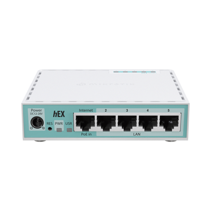 (Hex Version 2024) Router con 5 Puertos Gigabit Ethernet, 1 Puerto USB / CPU ARM Doble Nucleo/ RAM 512 MB/ Balanceo de Cargas