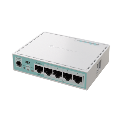 (Hex Version 2024) Router con 5 Puertos Gigabit Ethernet, 1 Puerto USB / CPU ARM Doble Nucleo/ RAM 512 MB/ Balanceo de Cargas