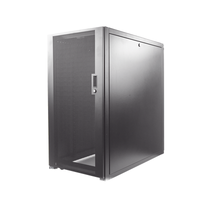Gabinete Profesional de Telecomunicaciones, de Piso, 24 UR, 600 mm de Ancho y 1070 mm de Profundidad, Color Negro