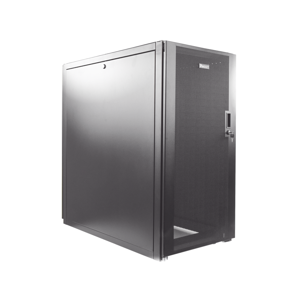Gabinete Profesional de Telecomunicaciones, de Piso, 24 UR, 600 mm de Ancho y 1070 mm de Profundidad, Color Negro