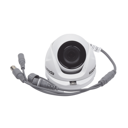 Turret TURBOHD 2 Megapixel (1080p) / METÁLICA / Gran Angular 103° / Lente 2.8 mm / IR EXIR 20 Mts / Exterior IP66 / TVI-AHD-CVI-CVBS / dWDR