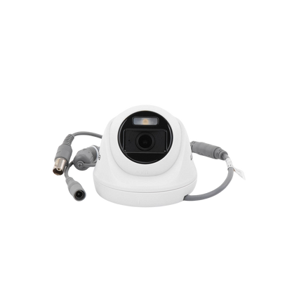 Turret TURBOHD 2 Megapíxel (1080p) / Imagen a color 24/7 / Lente 2.8 mm / Policarbonato / Luz Blanca 20 mts / Interior / Microfono Integrado / TVI-AHD-CVI-CVBS / dWDR