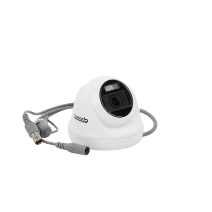 Turret TURBOHD 2 Megapíxel (1080p) / Imagen a color 24/7 / Lente 2.8 mm / Policarbonato / Luz Blanca 20 mts / Interior / Microfono Integrado / TVI-AHD-CVI-CVBS / dWDR