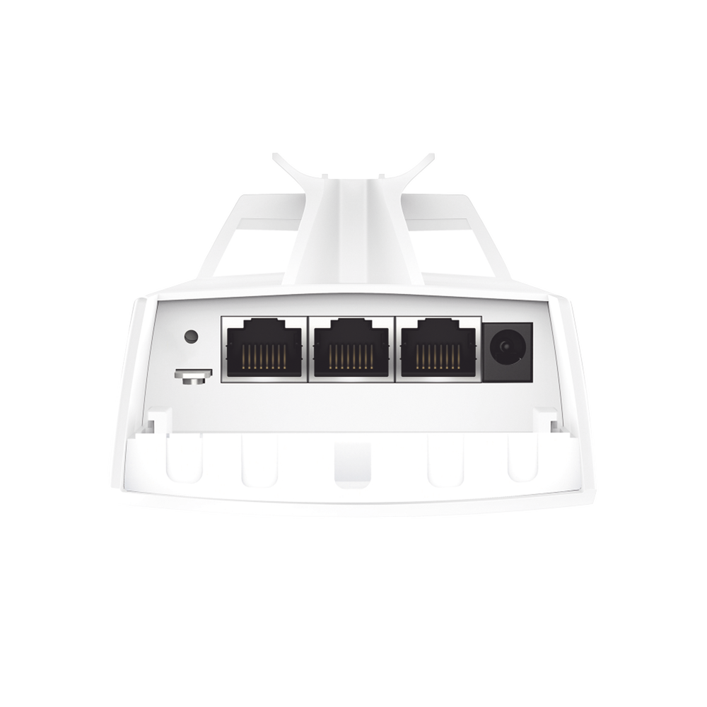 KIT de Enalce Inalámbrico Omada para Exterior / Frecuencia de 5GHz / Emparejamiento Automático / 3 puertos Gigabit / PoE Pasivo 24 Vcc o 802.3 PoEaf / Antena Direccional de 7 dBi MIMO 2x2 / Adminsitración Remota Mediante Omada