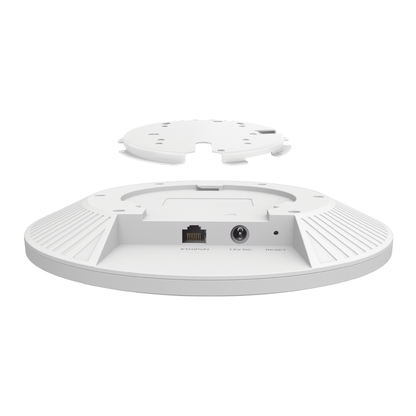 Punto de Acceso Omada Ultra-Rango / Wi-Fi 6 AX6000 MU-MIMO 4x4 /  Mesh Omada / Alta Densidad de Usuarios / Configuración por Controlador o Stand-Alone / Para Montaje en Techo/pared / Alimentación PoE+