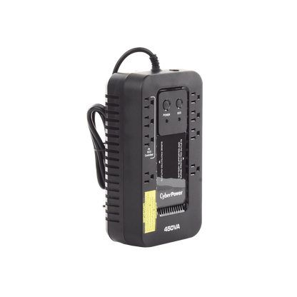 UPS de 450 VA/260 W, Topología Standby con Modo Ahorrador ECO, Entrada 120 Vca NEMA 5-15P, Con 8 Tomas NEMA 5-15R