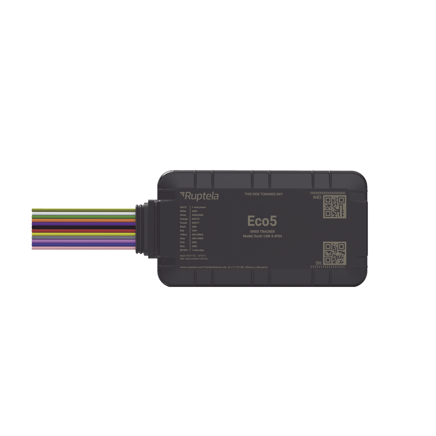 Dispositivo de Rastreo Vehicular / Conectividad LTE Cat1 y LTE-M / BLE 5.0 / GNSS U-blox / Carcasa IP54 / Batería Interna de Respaldo / Detecta Interferencias