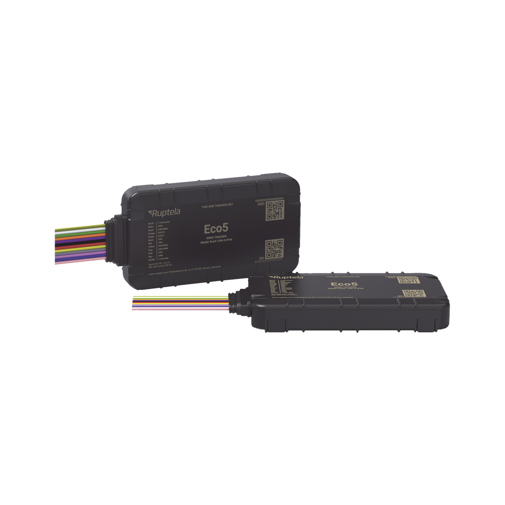 Rastreador Vehicular y Monitoreo de Flota / BLE 5.0 y GNSS / LTE CAT1 y LTE-M con Respaldo 2G / GNSS U-blox / MiKado IP54 / -20 °C a +40 °C / Acelerómetro de 3 Ejes / Suministro 9-32 V / Batería Interna