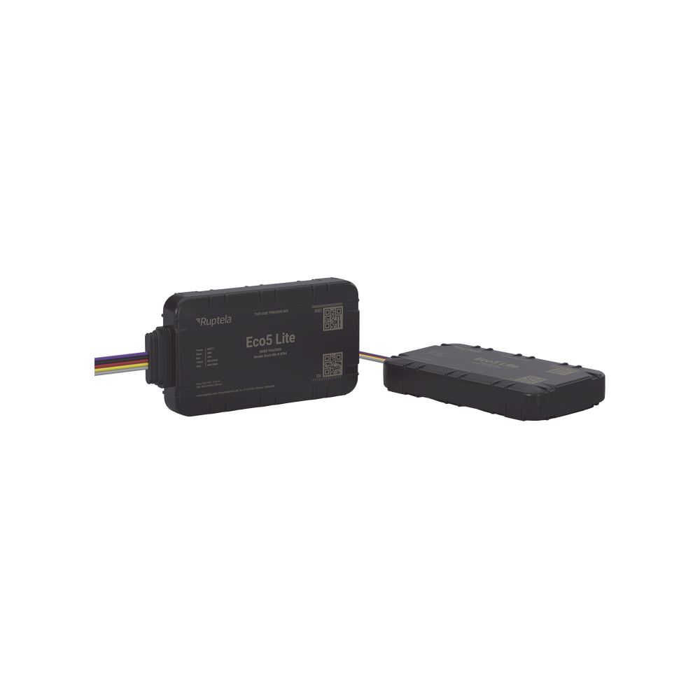 Rastreador Vehicular y Monitoreo de Flota / BLE 5.0 y GNSS / LTE CAT1 y LTE-M con Respaldo 2G / GNSS U-blox / MiKado IP54 / -20 °C a +40 °C / Acelerómetro de 3 Ejes / Suministro 9-32 V / Batería Interna