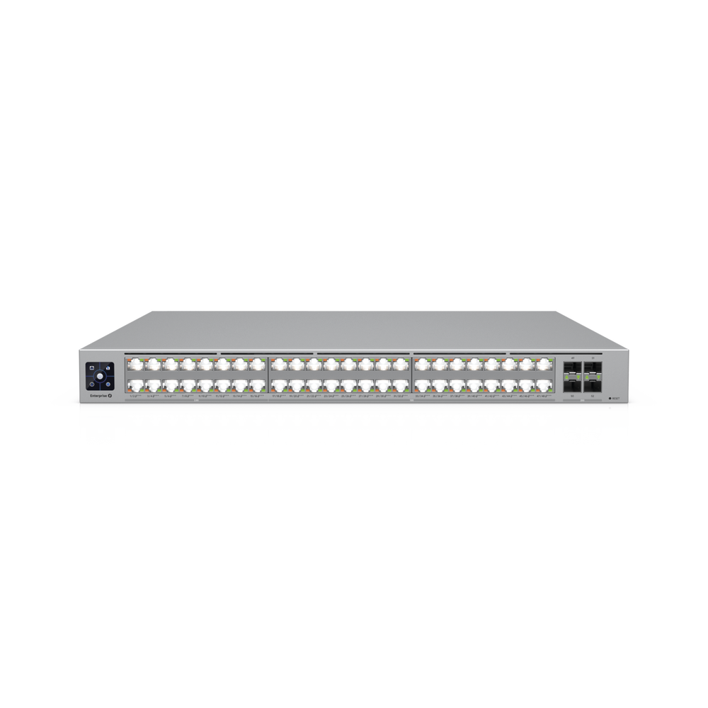 Enterprise Campus 48 PoE, Switch Empresarial Etherlighting™ PoE+++ Capa 3 de 48 Puertos (32 x 10 GbE y 16 x 2.5 GbE) y 4 Puertos SFP28 de 25 G de Alta Disponibilidad