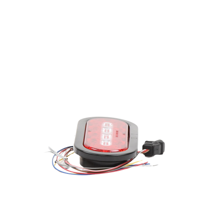 Plafón Ovalado de 7.5" Para Camiones de Transporte, 18 LED Ultra Brillantes, Color Rojo/Claro/Ambar