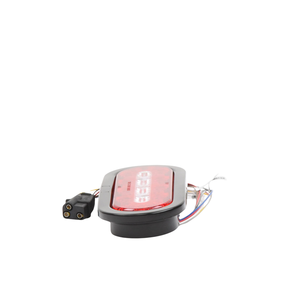 Plafón Ovalado de 7.5" Para Camiones de Transporte, 18 LED Ultra Brillantes, Color Rojo/Claro/Ambar