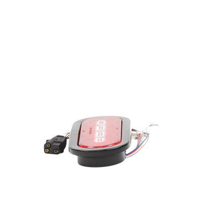 Plafón Ovalado de 7.5" Para Camiones de Transporte, 18 LED Ultra Brillantes, Color Rojo/Claro/Ambar