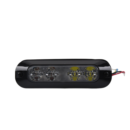 Luz perimetral, 4 LEDs Ultra Brillantes, color Rojo / Claro