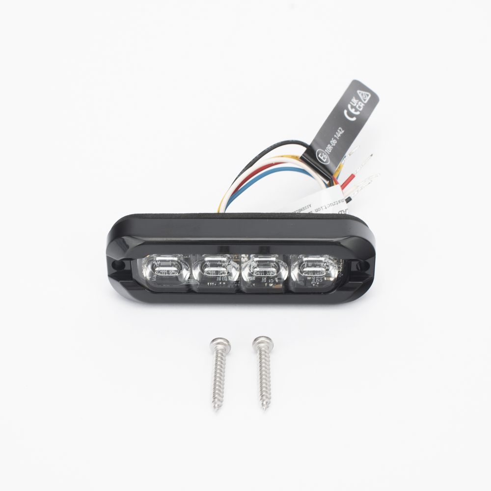 Luz perimetral , 8 LED Ultra Brillantes, Dual Color Rojo / Claro
