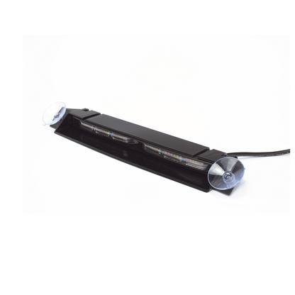Luz de Visera, 12-24 Vcc con enchufe vehicular, doble cabezal, dual color, ámbar/blanco
