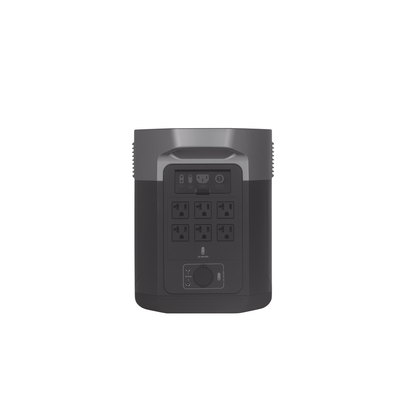 EcoFlow DELTA 2 MAX | Estación de Energía Portátil 2048Wh Litio LFP / 6 AC 2400 W (Max. 3400W) / 2 USB-C 100W / Capacidad para Aumentar Respaldo / Soporta Cargador de Coche 10A a 12.6V / Conectividad WiFi y Bluetooth (App) / Carga Sol