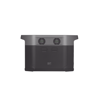 EcoFlow DELTA 2 MAX | Estación de Energía Portátil 2048Wh Litio LFP / 6 AC 2400 W (Max. 3400W) / 2 USB-C 100W / Capacidad para Aumentar Respaldo / Soporta Cargador de Coche 10A a 12.6V / Conectividad WiFi y Bluetooth (App) / Carga Sol