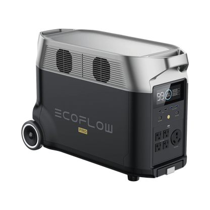 Estación de Energía Portátil DELTA PRO 3600Wh Litio LFP / 5 AC 3600W (7200W Pico) / 2 USB-C 200W / Capacidad para Aumentar Respaldo / Cargador de Coche 10A a 12.6V / Conectividad WiFi y Bluetooth (App) / Carga Solar 1600W Max.