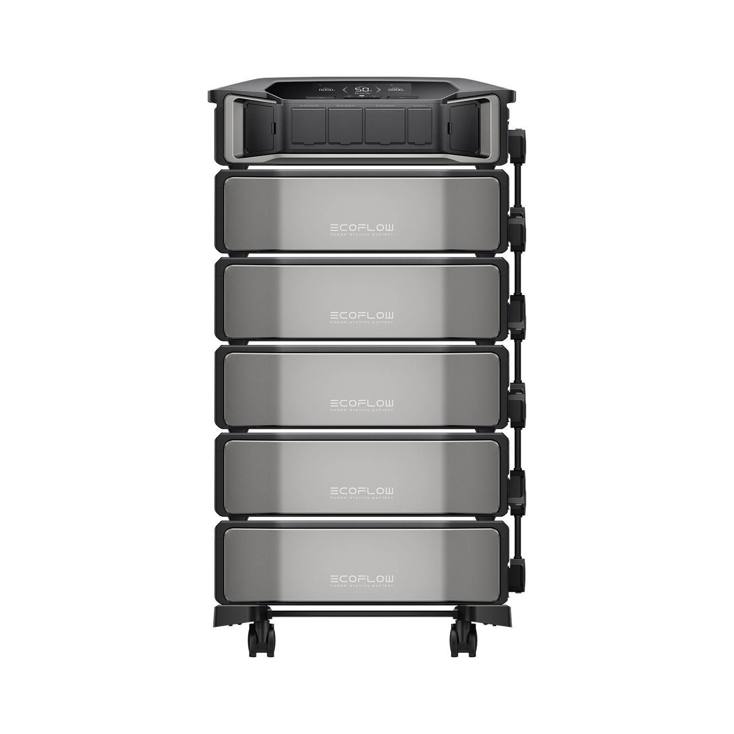 Estación de Energía Delta Pro Ultra 7.2kW para Respaldo Residencial, Incluye Batería de Litio LFP 6kWh (30kWh Totales), Sincronización para Mayor Potencia, Carga Solar Hasta 4000W, Capacidad de Trabajo Online (0ms)