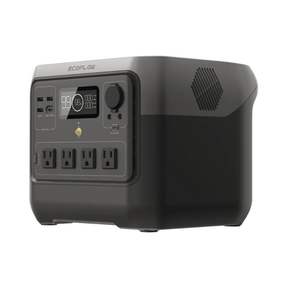 EcoFlow River 2 Pro | Estación de Energía Portátil 768Wh Litio LFP / 4 AC 800W (Max. 1600W) / 1 USB-C 100W / 3 USB -A 12W / Cargador de Coche 10A, 126W Max. / Conectividad WiFi y Bluetooth (App) / Carga Solar 220W Max.