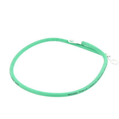 Jumper para Puesta a Tierra con Cable 8 AWG con Conectores de Ojo de 50 cm.