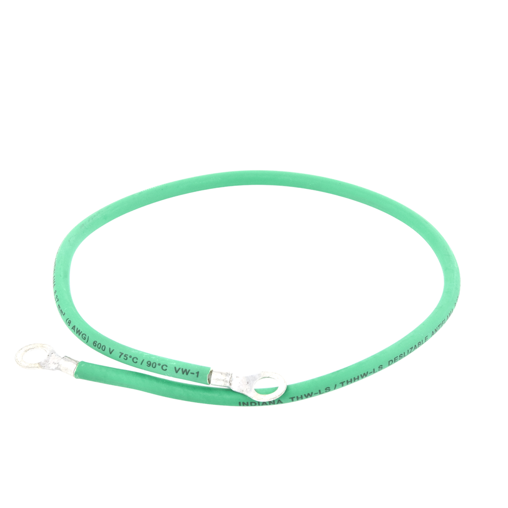 Jumper para Puesta a Tierra con Cable 8 AWG con Conectores de Ojo de 50 cm.