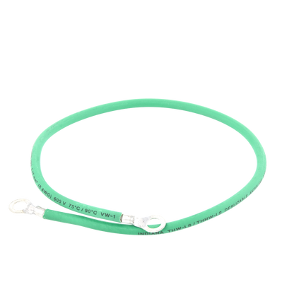 Jumper para Puesta a Tierra con Cable 8 AWG con Conectores de Ojo de 50 cm.
