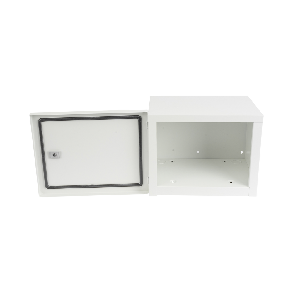 Gabinete para instalación de 2 Baterías PL4012, Fabricado en Lámina Galvanizada, Opción para montar en poste (No incluido)